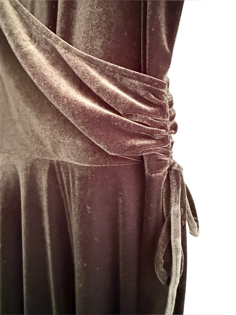 Women’s LONDON STYLE Brown Velvet Dress size 10 - Picture 4 of 7